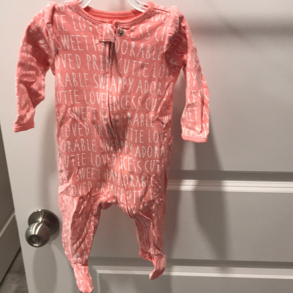 Pink footed pajama